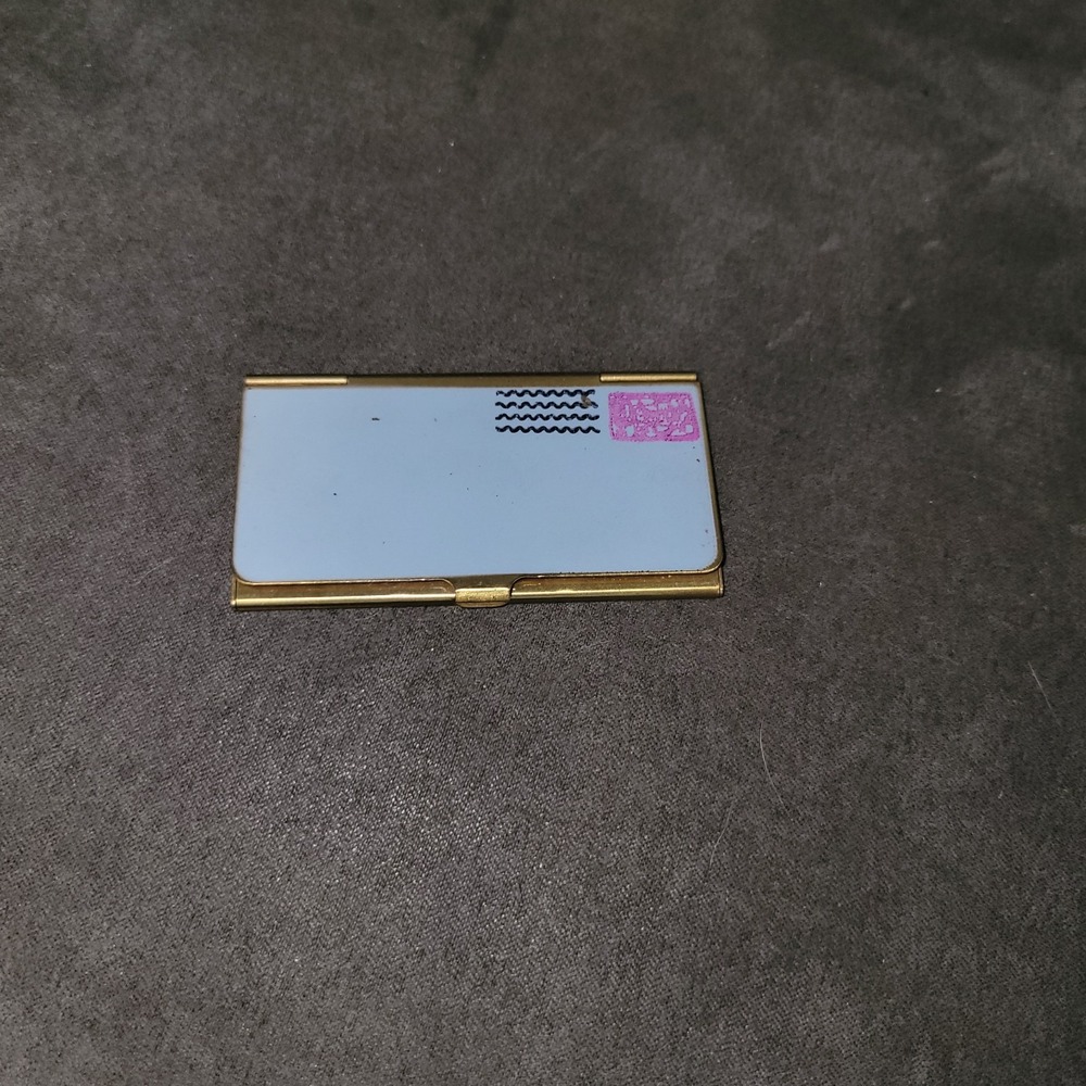 Vintage Brass Thin Stamp or Similar Case Envelope Business Card